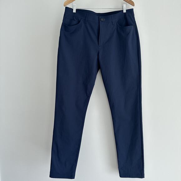 Public Rec Pants Mens 34x34 Navy Blue Performance Workday Stretch Chino Tech - Picture 1 of 10
